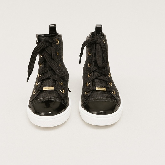 Chic Jimmy Choo glitter high-tops with gold hardware. Excellent condition Sz 38 - Picture 2 of 8